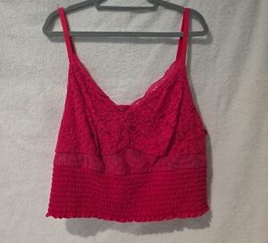 Torrid Vibrant Pink Lace Top